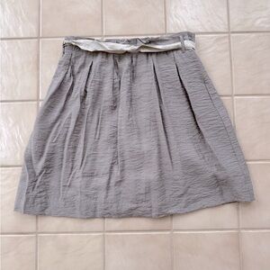 Limited Collection - Gray Pinched Waist Skirt with Belt - NWOT